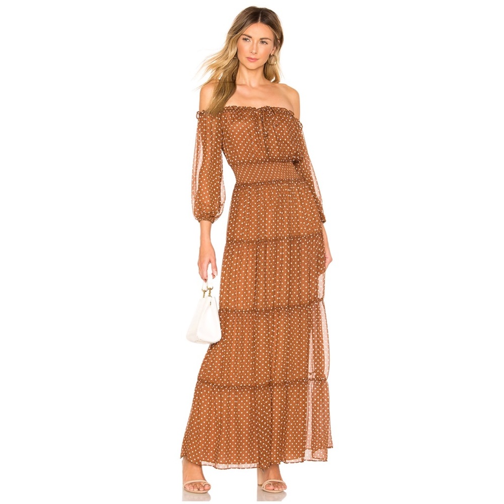 House of Harlow maxi off shoulder Sapphire dress